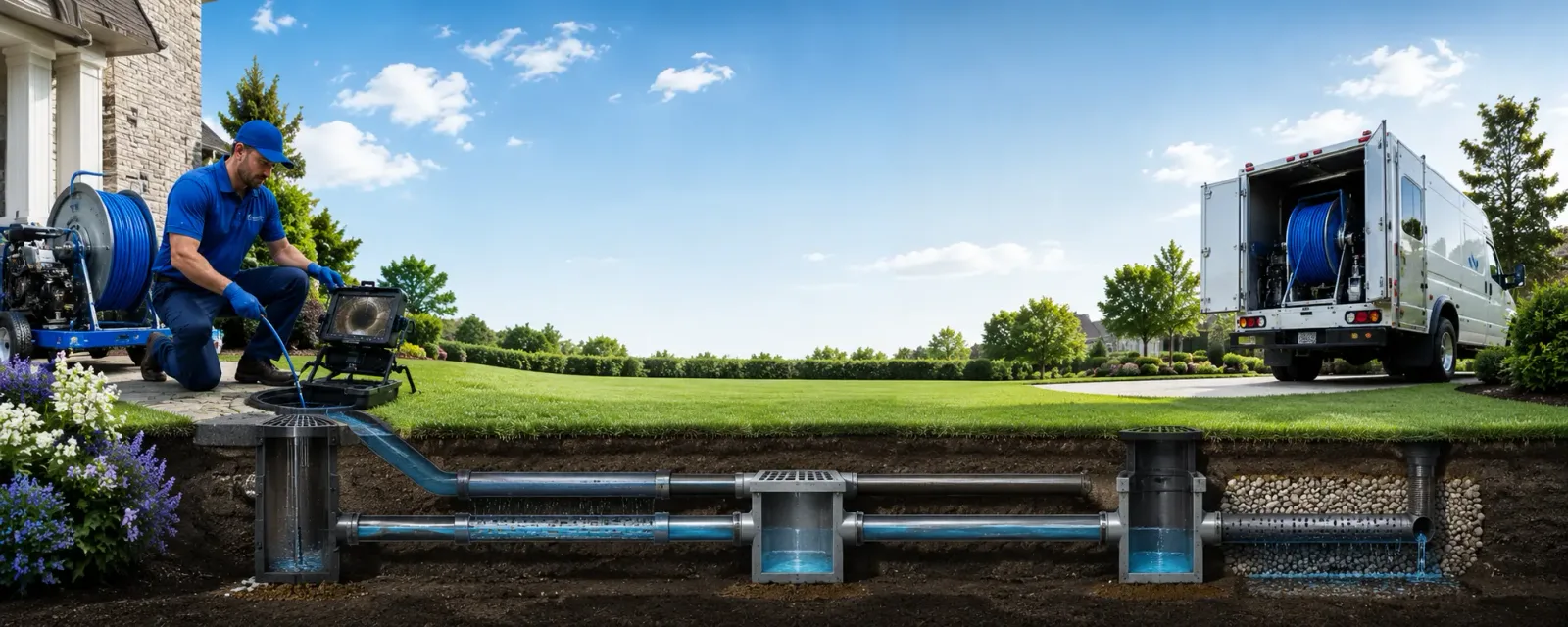 Outdoor drain cleaning information for South Lee, MA